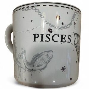 William Sonoma Pisces Zodiac Coffee Tea Hot Cocoa Mug Koi Fish Nature Spiritual